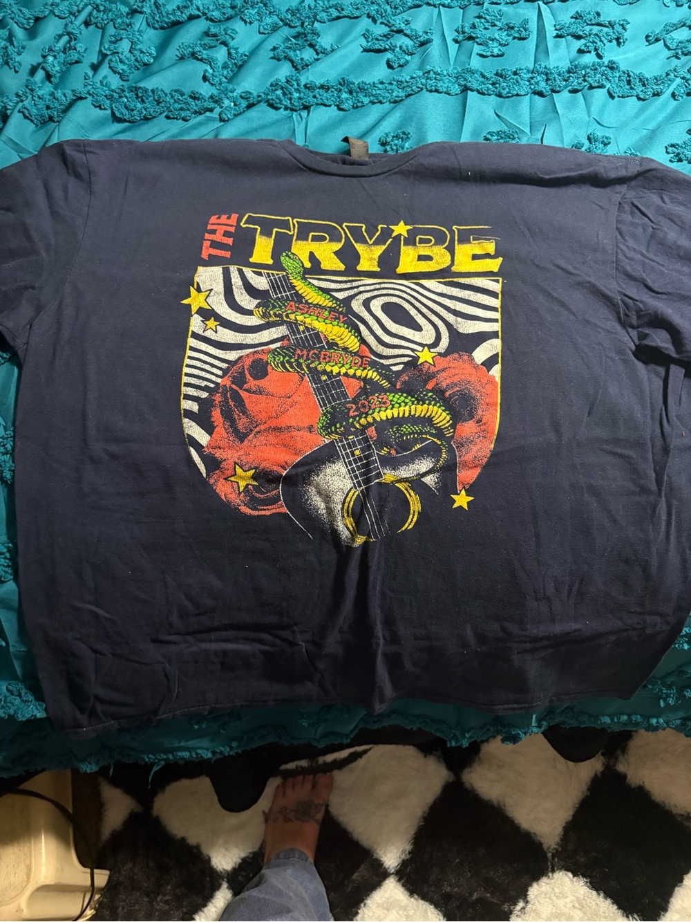 The Trybe. Ashley Mcbryde Graphic Band Tee. Official fan club tee.
